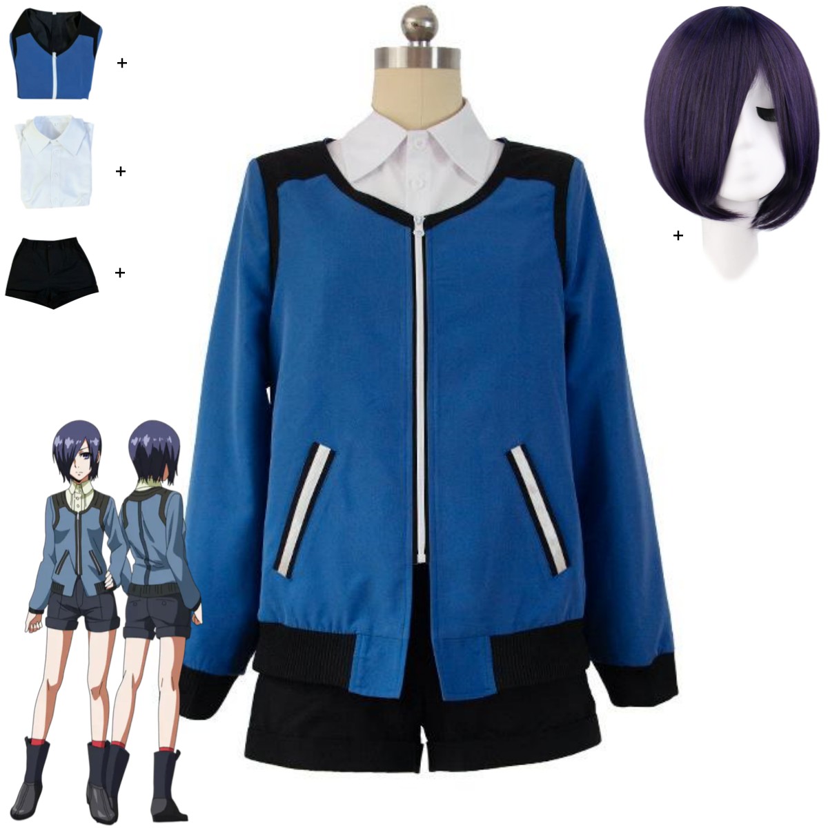 Anime Cosplay Tokyo Ghoul - Disfraz de Anime Tokyo Ghoul Touka