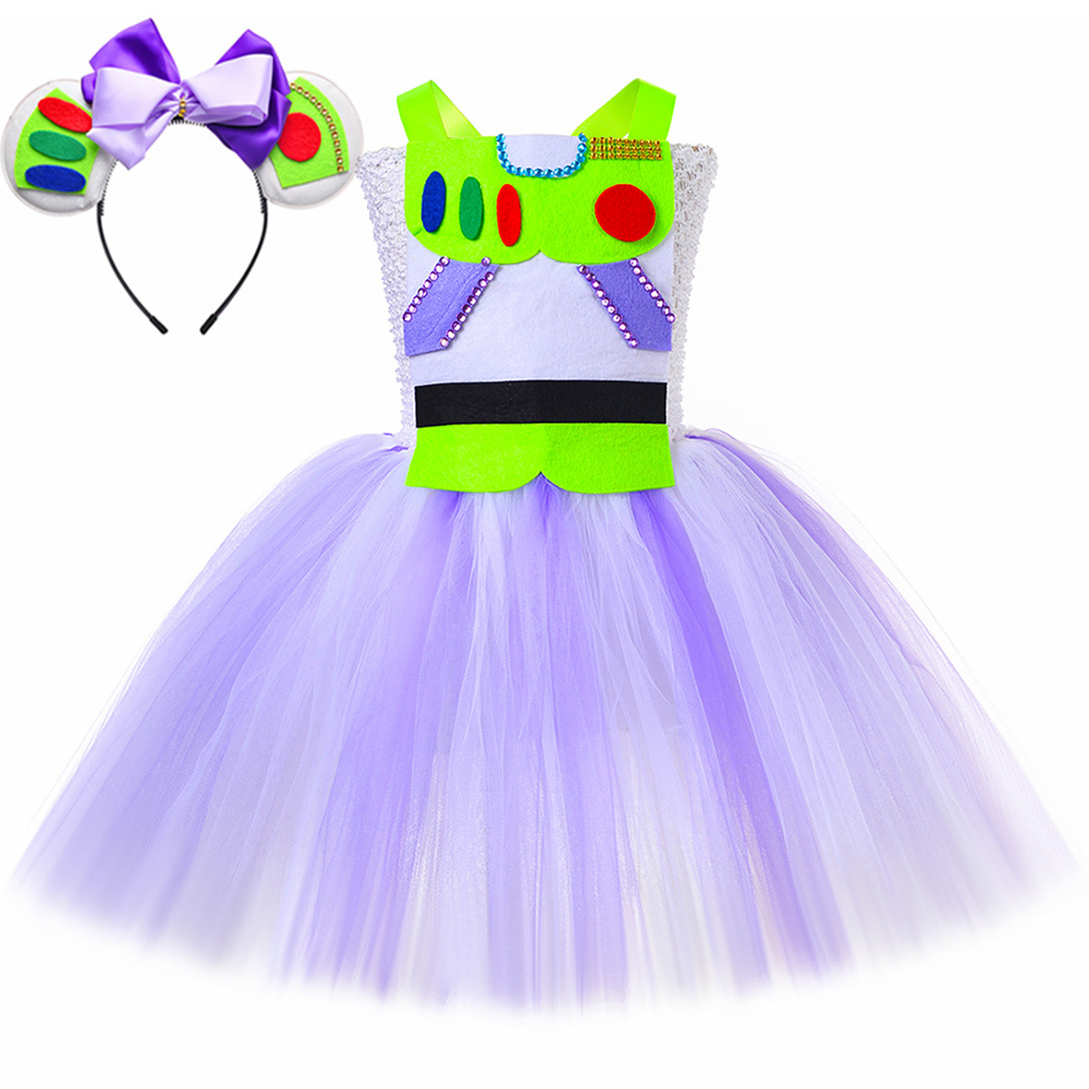 Anime Cosplay Toddler - Disfraz de Buzz Lightyear para niñas,