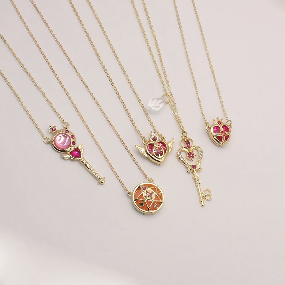 Sailor Moon Wand - Collar de Anime de cristal para