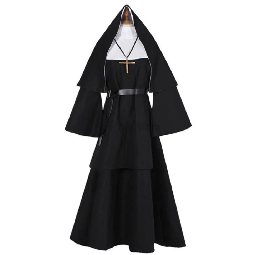 Anime Cosplay Nun - Disfraz de Monja para Mujer, Disfraces