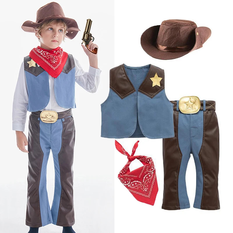 Anime Cosplay Toddler - Umorden-Disfraz de vaquero del oeste de