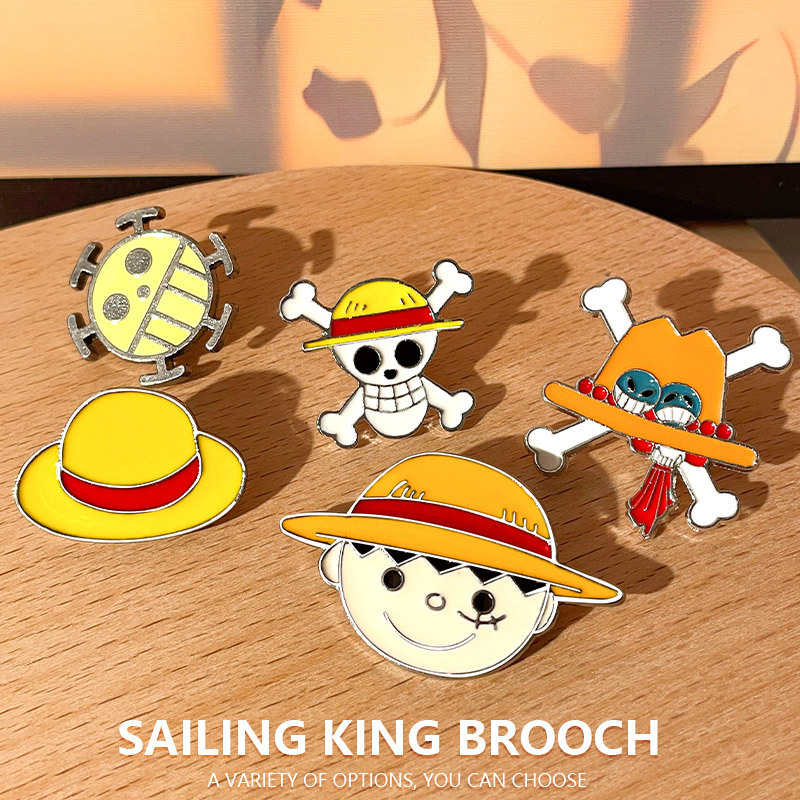 One Piece Straw Hat - Broche de metal esmaltado de One