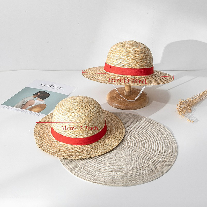 One Piece Straw Hat - Sombrero de paja, accesorio de Cosplay