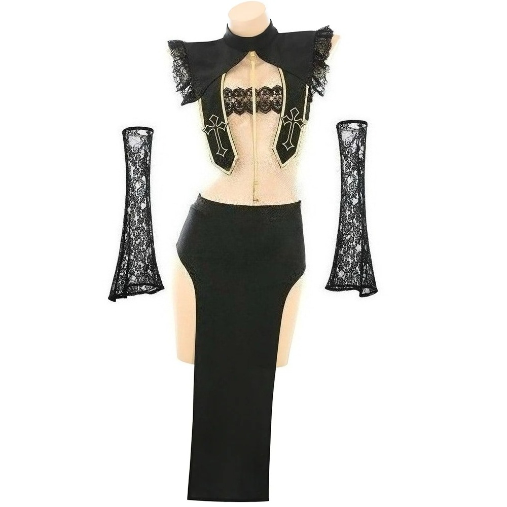 Anime Cosplay Nun - Lencería Sexy de Anime, Uniforme de