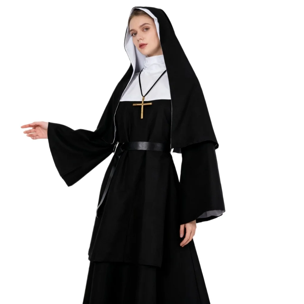 Anime Cosplay Nun - Disfraz de Monja para Halloween, Traje
