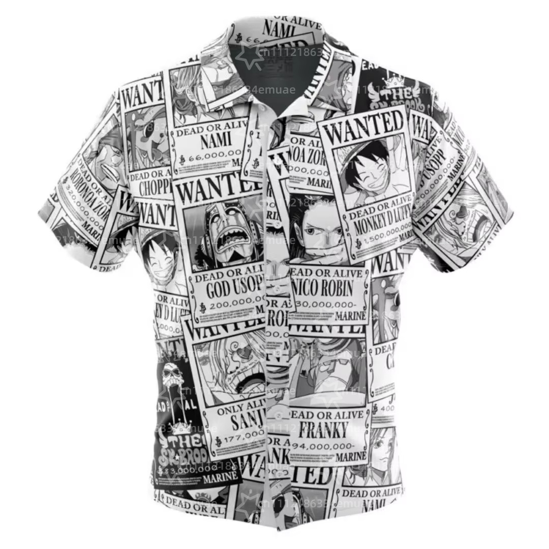 One Piece Straw Hat - Camisa Hawaiana Aloha Strawhat de una