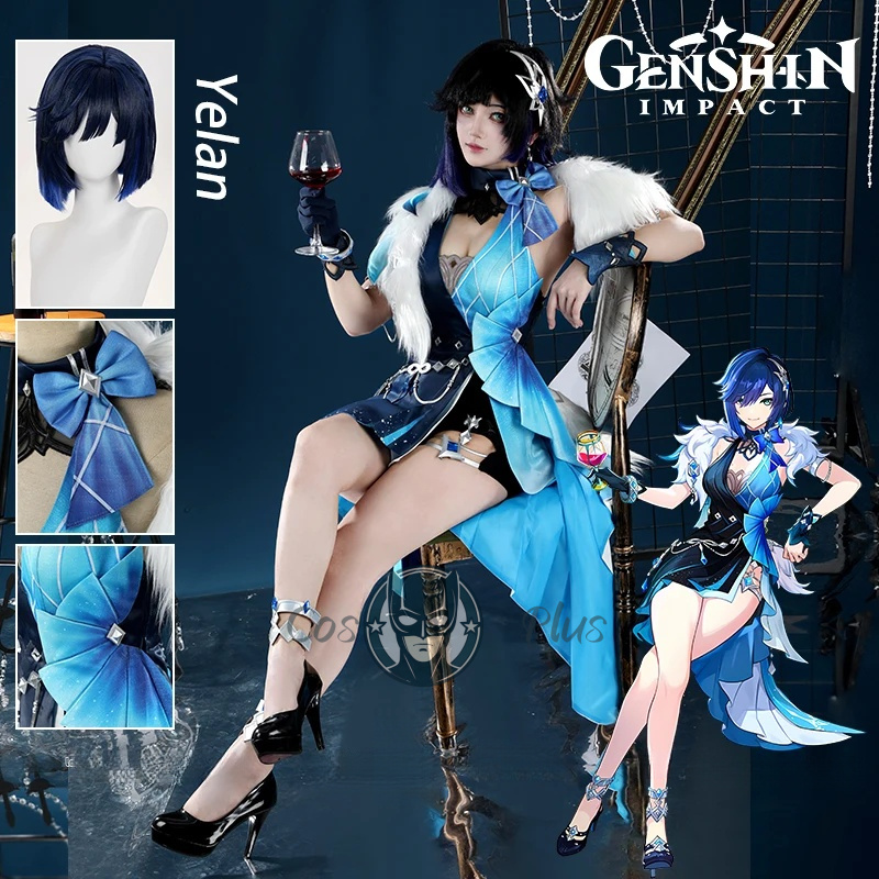 Women Anime Cosplay - Genshin-Disfraz de Yelan de impacto para