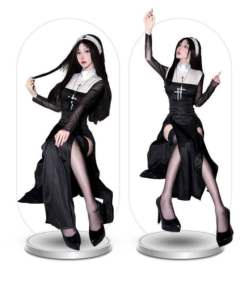 Disfraz de monja sexy para adu - Anime Cosplay Nun reseña y precio