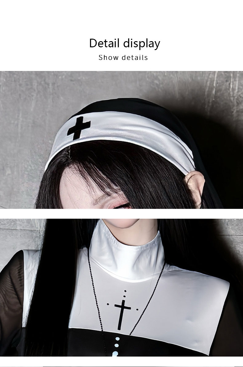 Disfraz de monja sexy para adu - Anime Cosplay Nun reseña y precio