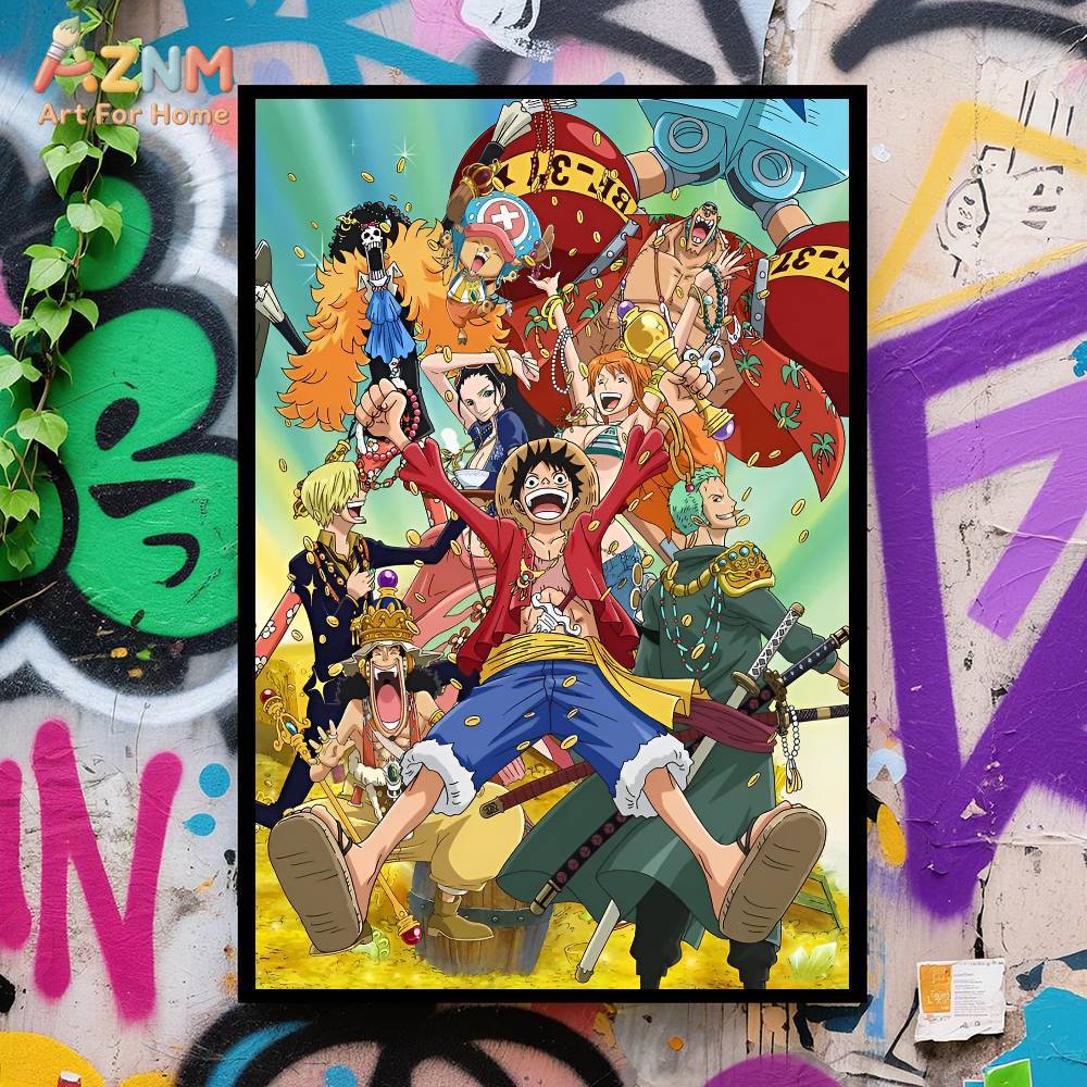 AZNM Impresión en lienzo sin m - One Piece Straw Hat reseña y precio
