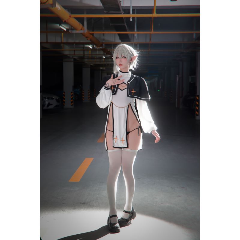Disfraz de sacerdote purgatori - Anime Cosplay Nun reseña y precio