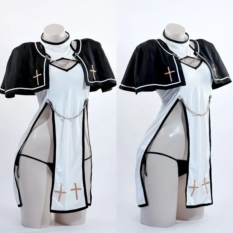Disfraz de sacerdote purgatori - Anime Cosplay Nun reseña y precio