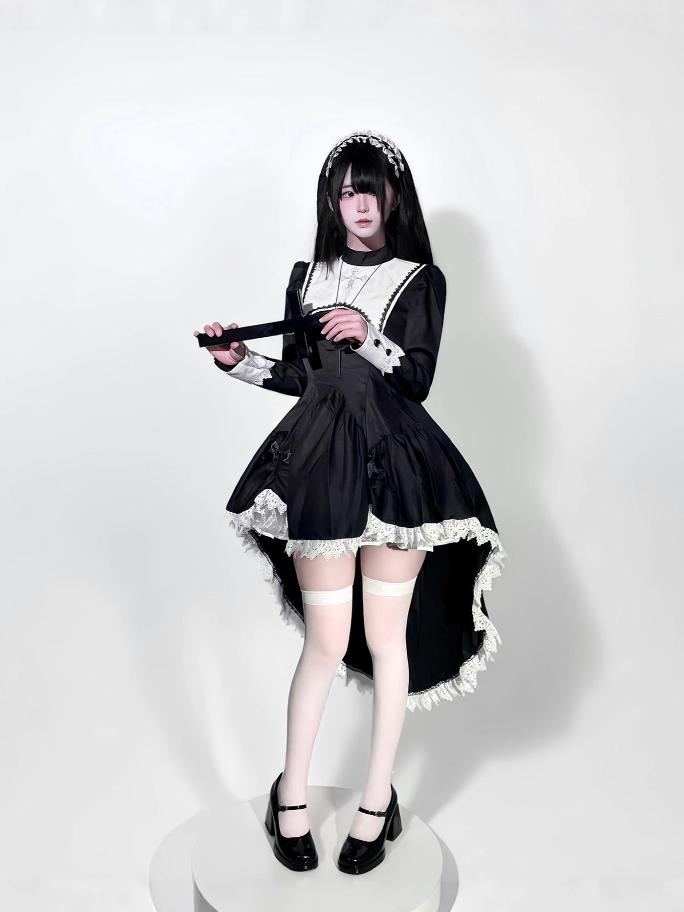 Disfraz de monja de Halloween  - Anime Cosplay Nun reseña y precio
