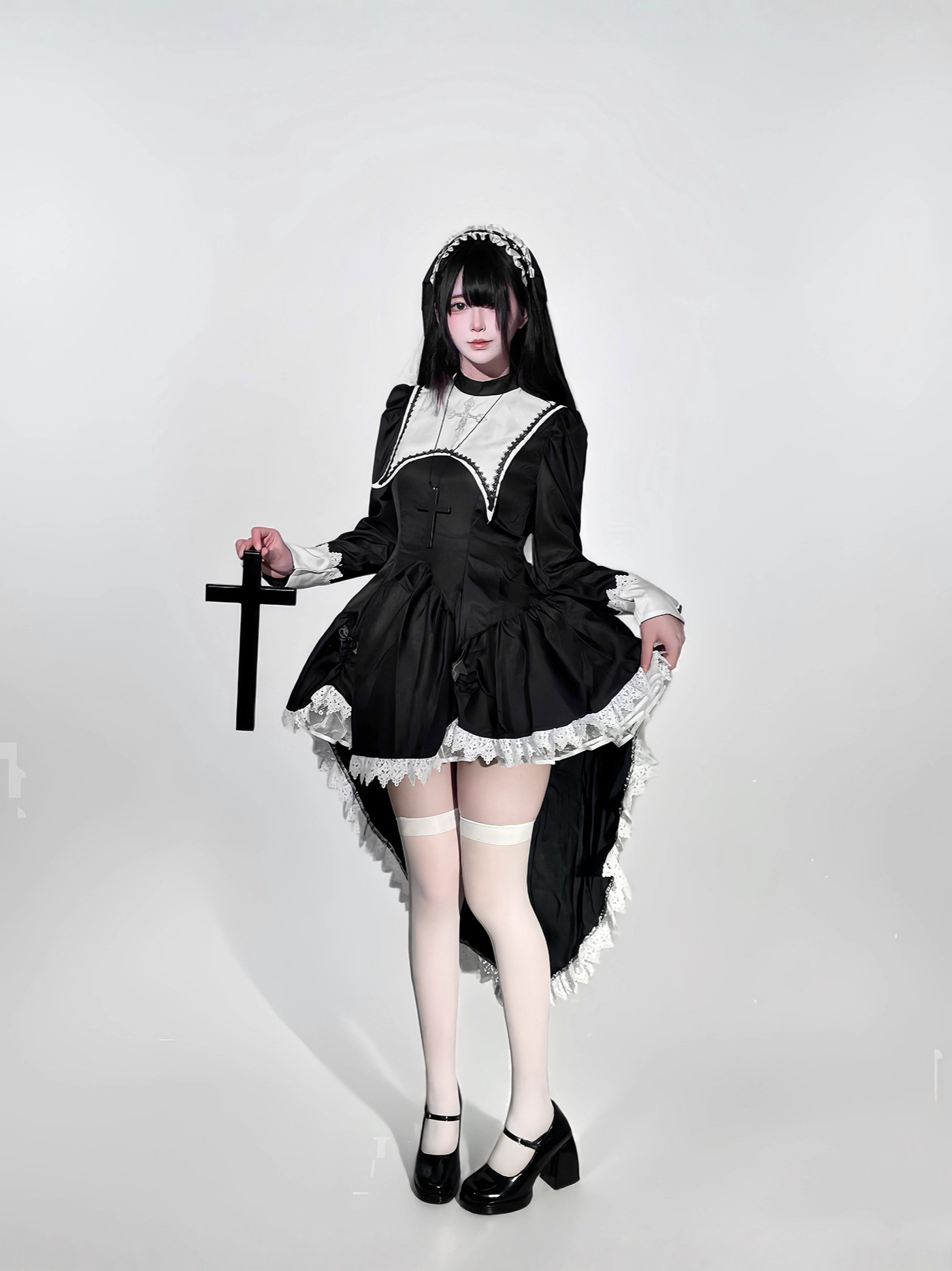 Disfraz de monja de Halloween  - Anime Cosplay Nun reseña y precio