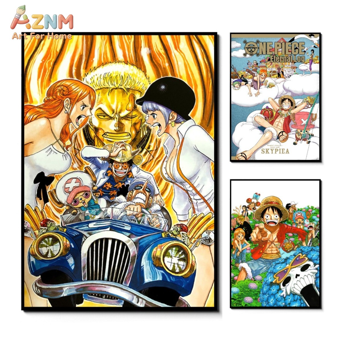 AZNM Cuadro de Lona sin Marco  - One Piece Straw Hat reseña y precio
