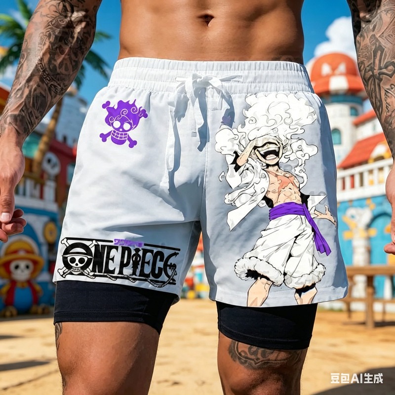 Pantalones Cortos Deportivos B - One Piece Straw Hat reseña y precio